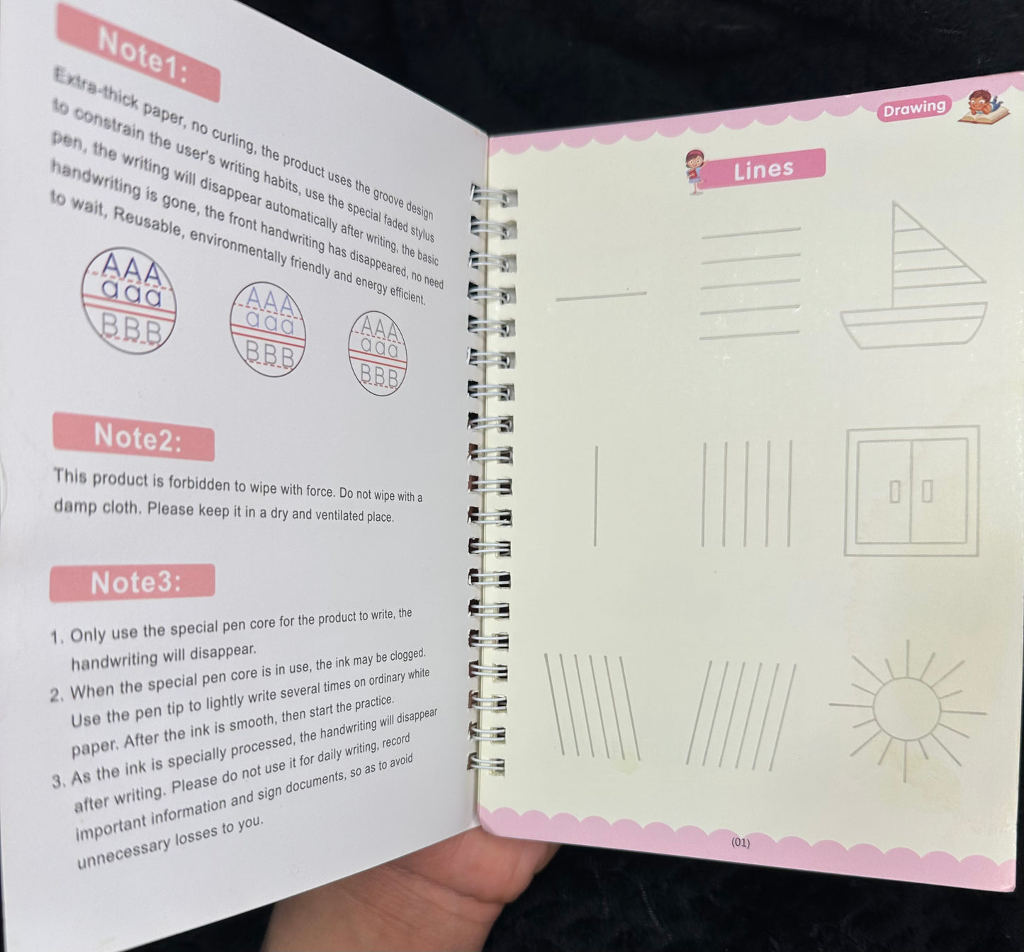 Magic Calligraphy Sank Book + Pen