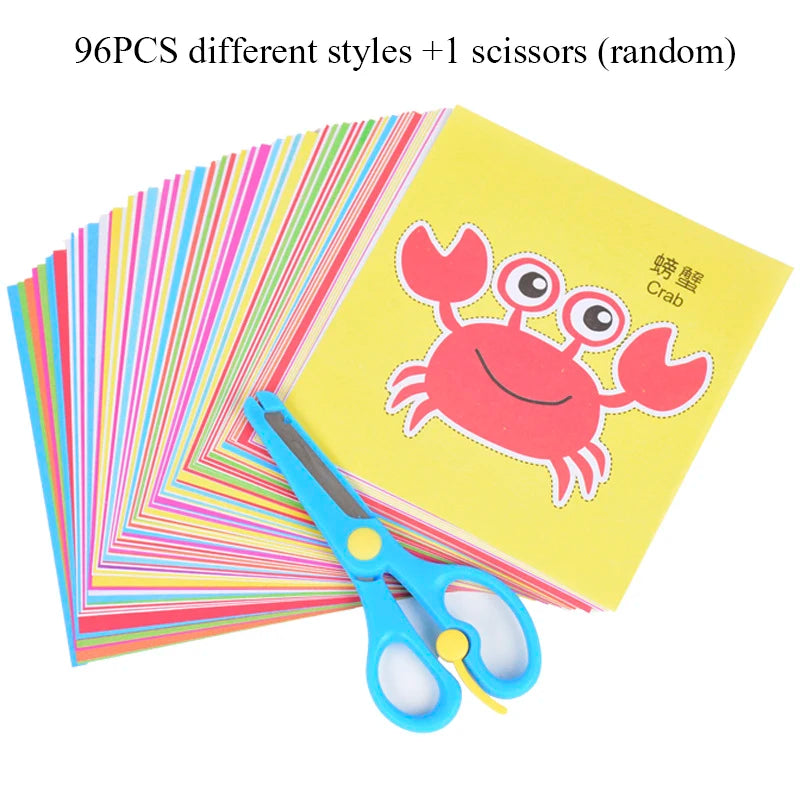 Creative Paper Folding and Cutting Kit for Kids – 96 Animal Designs